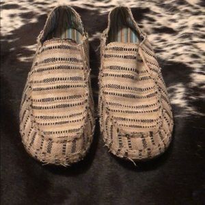 Tony Lama Black/Tan Slip Ons